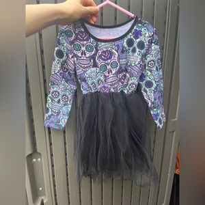 YEK Blank Skull Purple Tutu Dress